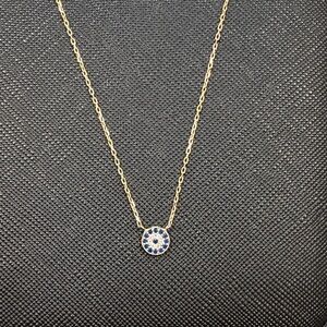 Dainty evil eye necklace